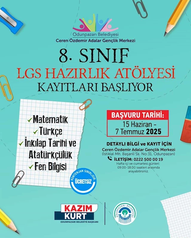 ODUNPAZARI BELEDİYESİ’NDEN EĞİTİME BÜYÜK DESTEK