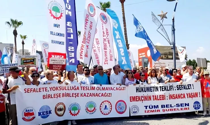 KAMU EMEKÇİLERİYLE DAYANIŞMA “Sefalet Zammına Boyun Eğmeyeceğiz”