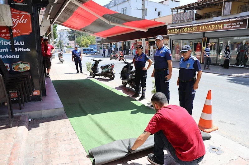 TOROSLAR ZABITASINDAN RUHSAT VE KALDIRIM İŞGALİNE SIKI DENETİM